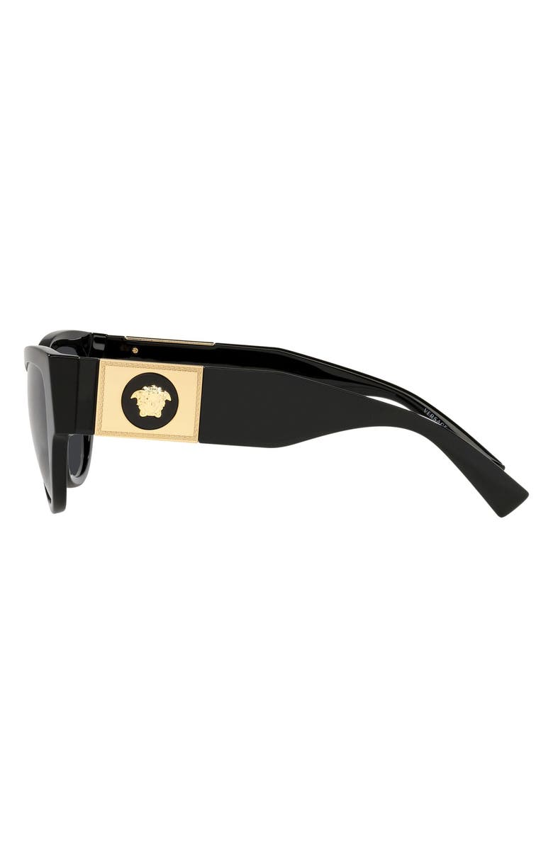 Versace Phantos 55mm Cat Eye Sunglasses, Alternate, color, Black