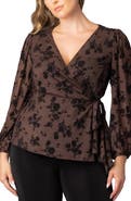 Kiyonna Alissa Print Wrap Top