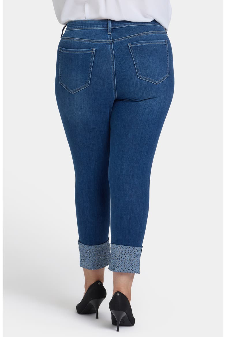 Sheri Rhinestone Cuff Ankle Slim Jeans, Alternate, color, VINTAGE LAPIS