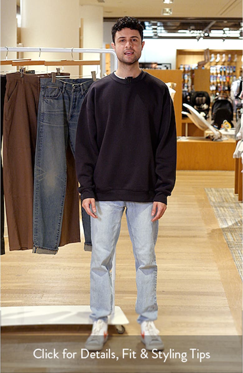 Oversize Fleece Crewneck Sweatshirt, sales video thumbnail