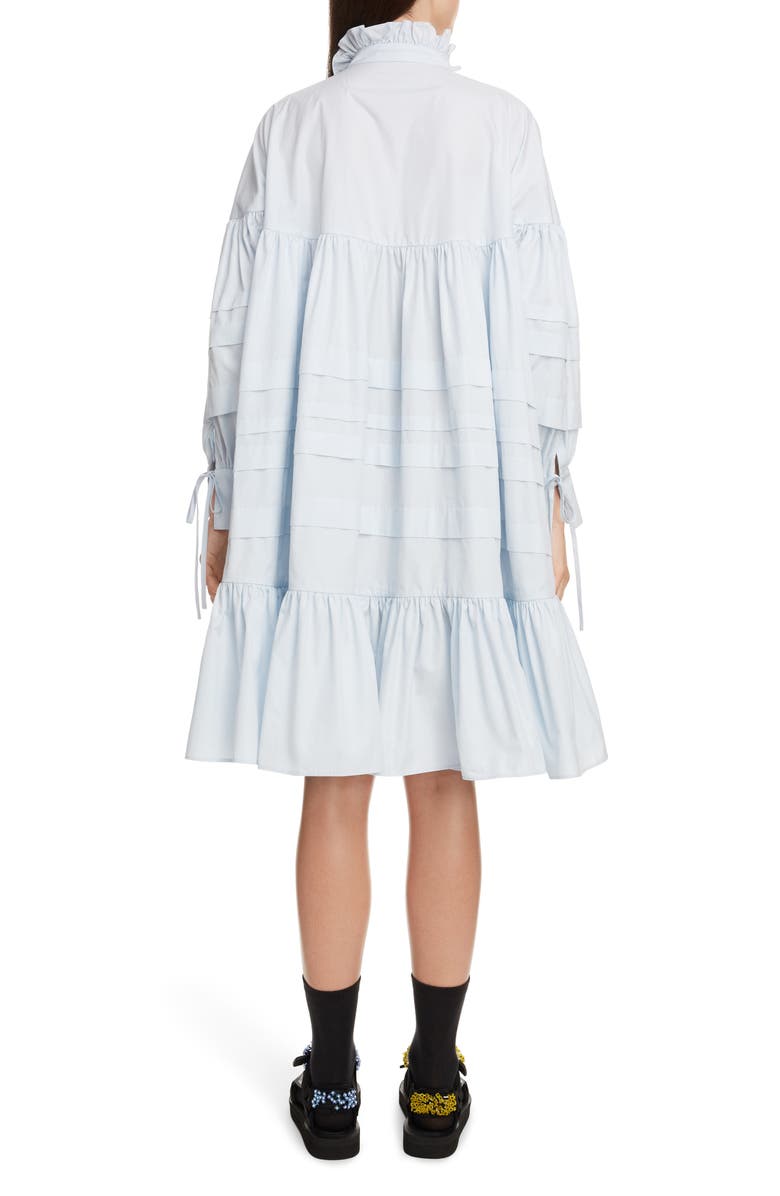 Cecilie Bahnsen Macy Pleated Long Sleeve Shirtdress, Alternate, color, 