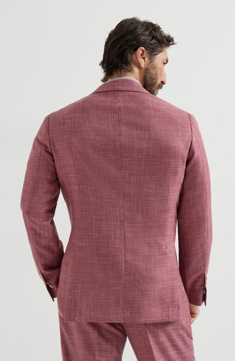 Brunello Cucinelli Hopsack blazer, Alternate, color, Coral