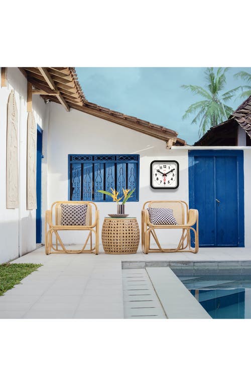 Cloudnola Big Railway Indoor/outdoor Square Clock In Black