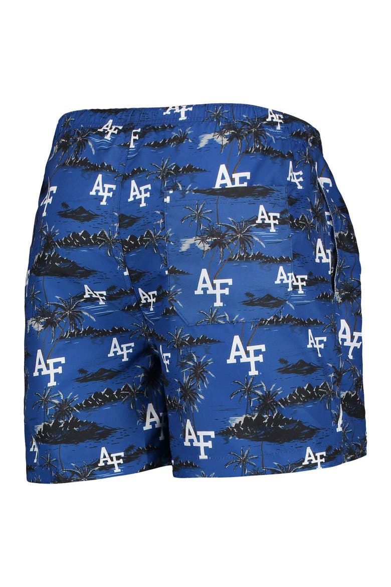 Men's FOCO Royal Air Force Falcons Island Palm Swim Trunks, Alternate, color, Royal