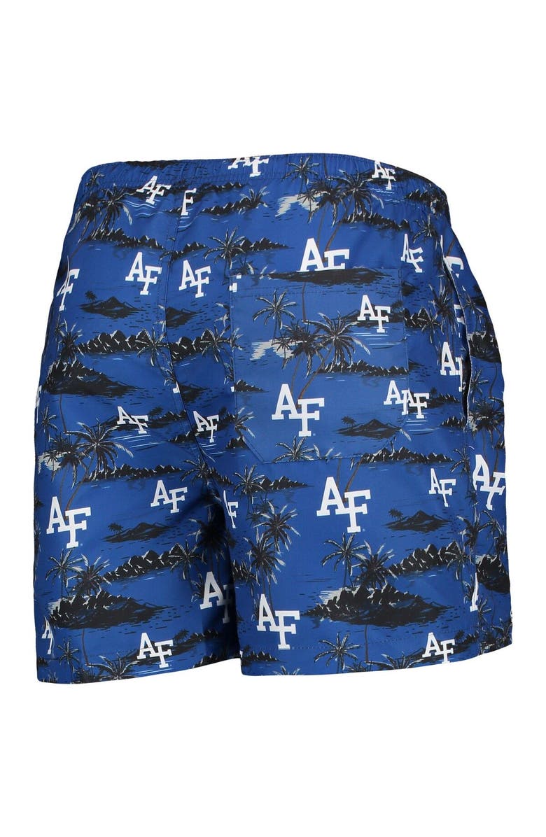FOCO Men's FOCO Royal Air Force Falcons Island Palm Swim Trunks, Alternate, color, Royal