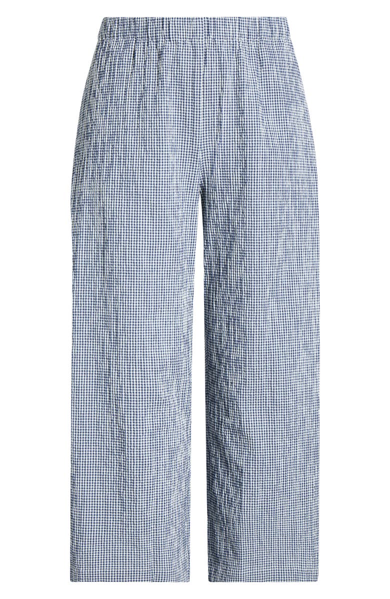 Eileen Fisher Stretch Organic Cotton Ankle Wide Leg Pants, Alternate, color, Light Dive