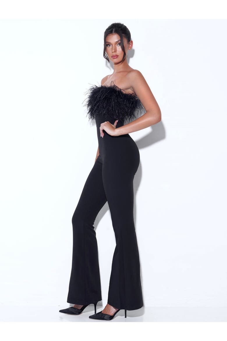 Kylan Feather Jumpsuits, Alternate, color, Black
