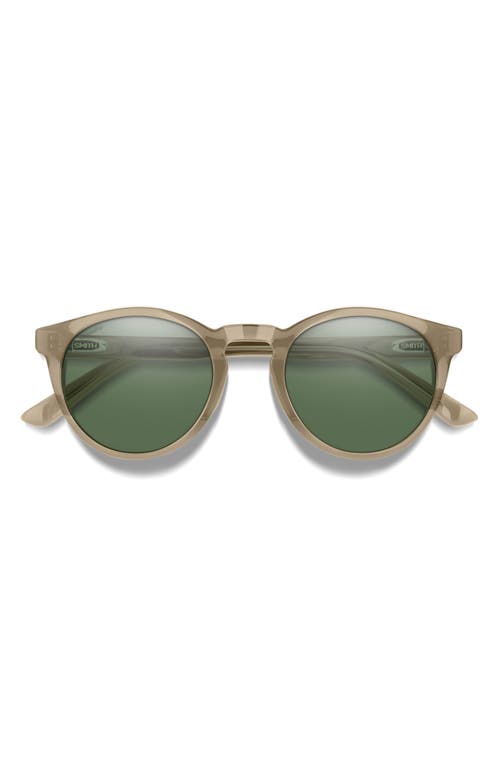 Smith Westward 54mm Chromapop™ Polarized Round Sunglasses In Summit Crystal/gray Green