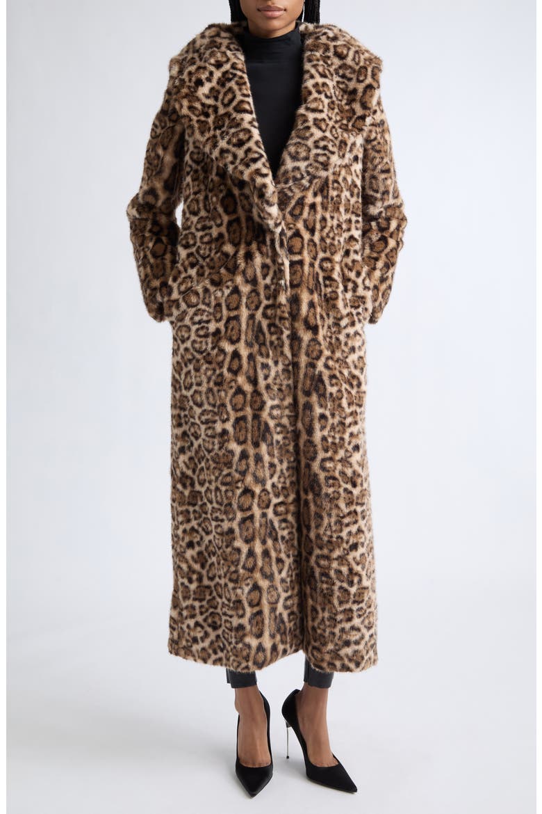 Ashlyn Oversized Leopard Faux Fur Coat, Main, color, LEOPARD