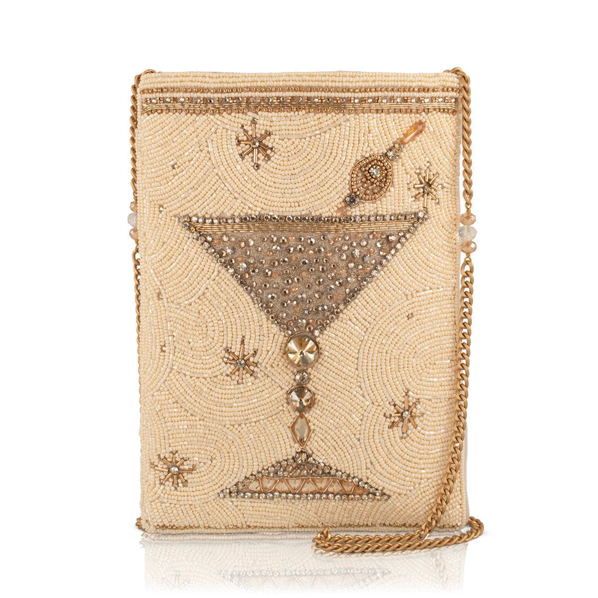 Crystal Martini Mini Handbag, Main, color, Ivory