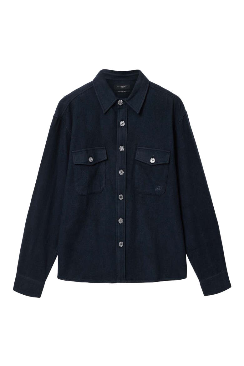 Haiku Long Sleeve Cotton Flannel Shirt, Alternate, color, MYSTIC BLUE