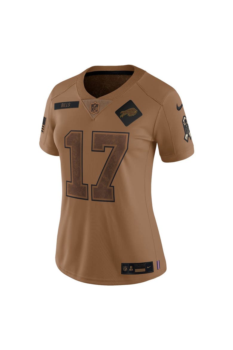 Women's Nike Josh Allen Brown Buffalo Bills 2023 Salute To Service Limited Jersey, Alternate, color, Brown