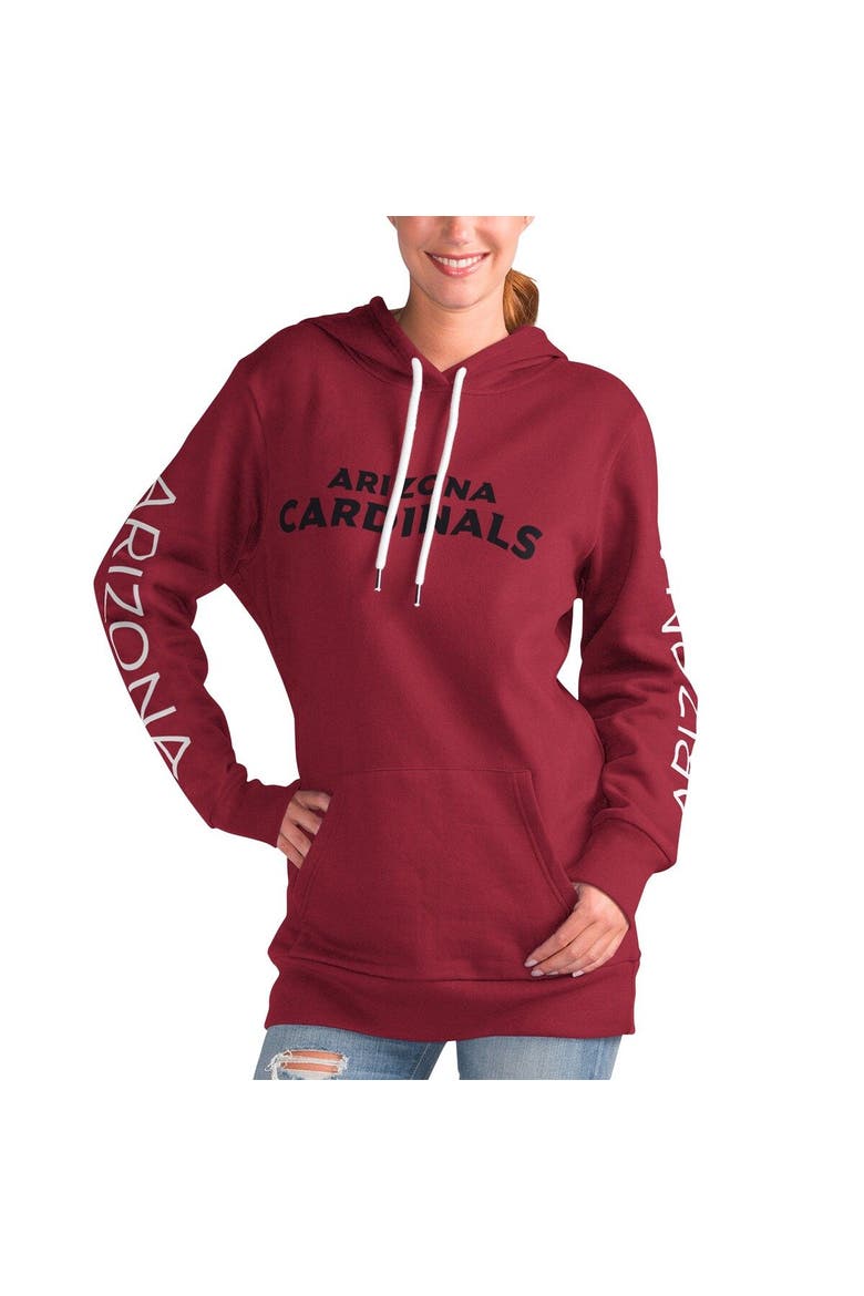 Women's G-III 4Her by Carl Banks Cardinal Arizona Cardinals Extra Inning Pullover Hoodie, Main, color, Cardinal