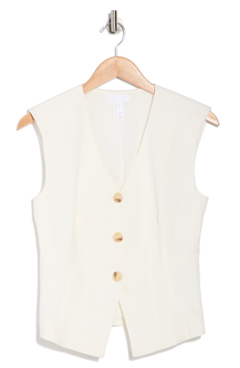 Leith Brooklyn Darted Vest, Alternate, color, Ivory