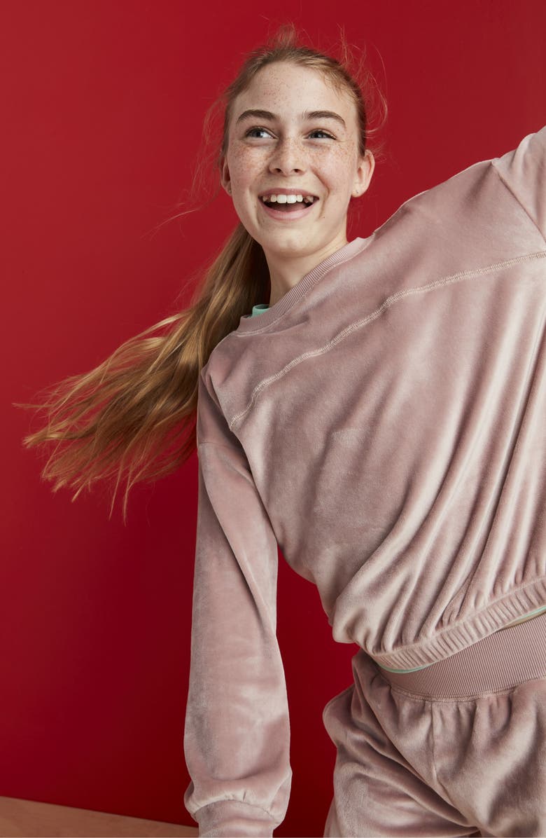 Zella Girl Kids' Cozy Active Pullover, Alternate, color, 