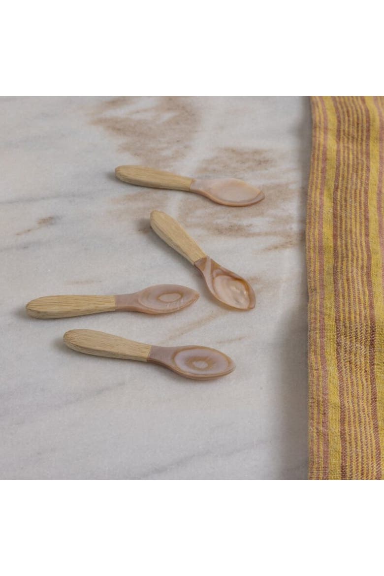 Serin Shell Spoons - Set of 4, Alternate, color, Beige
