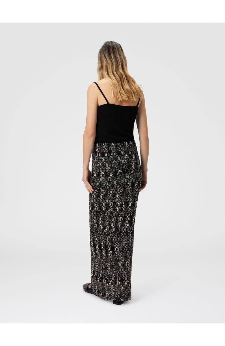 Missoni Long Pencil Skirt In Embroidered Lace, Alternate, color, Black & Brown