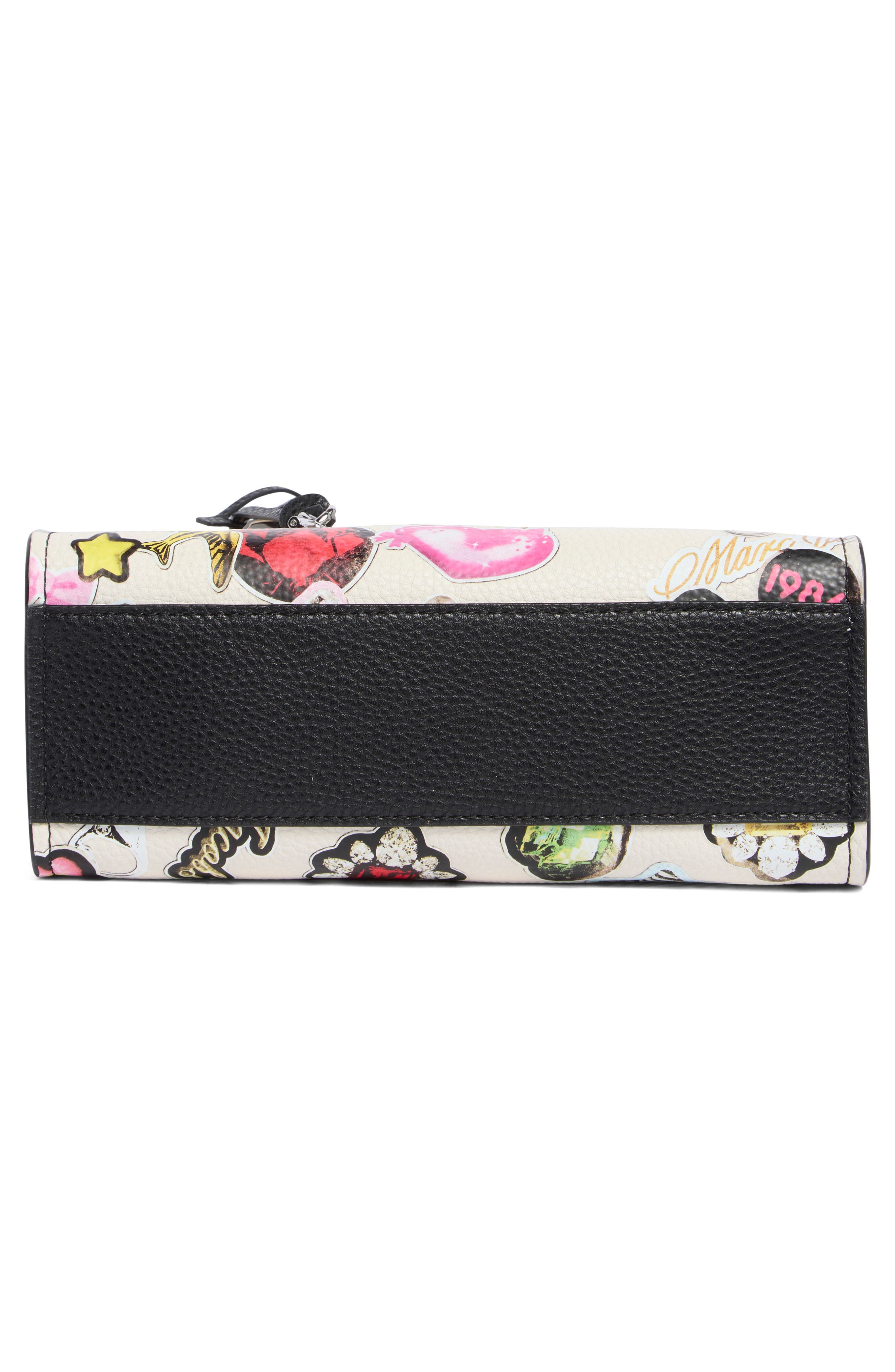 Marc Jacobs Sticker Mini Bold Grind Satchel Bag, Alternate, color, White Multi
