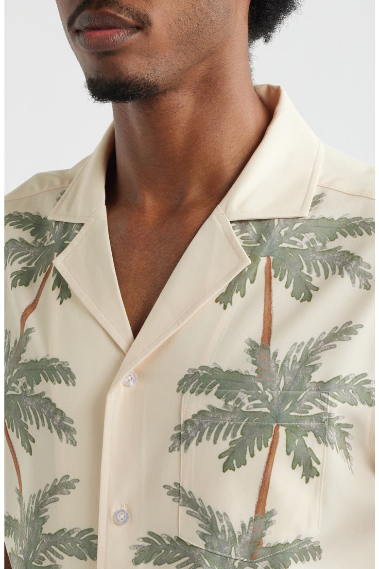Palm Row Weekend Camp Shirt, Main, color, LIGHT GREEN
