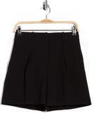 Theory High Waist Pleat Crepe Shorts