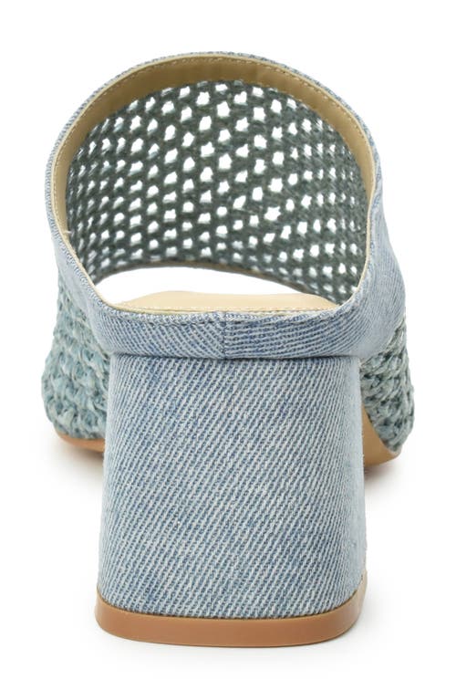 Catherine Catherine Malandrino Levot Braided Raffia Mule In Light Denim