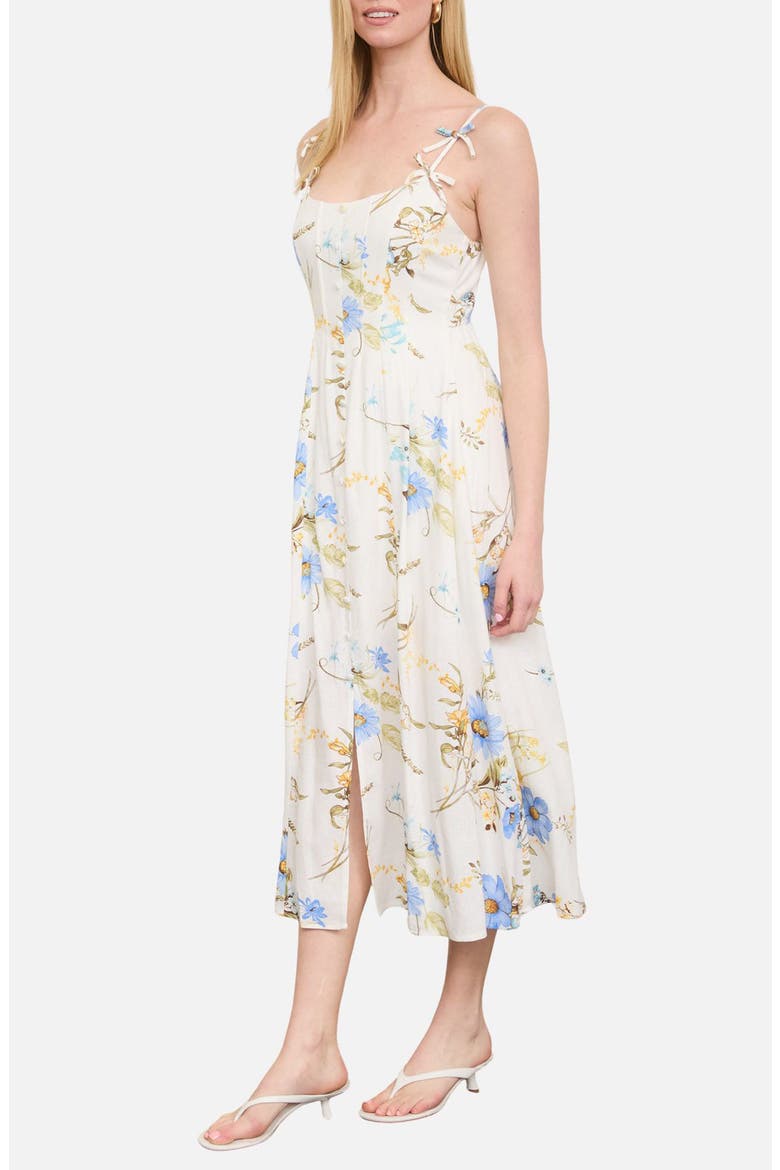 Floral Print Sleeveless Maxi Dress, Alternate, color, IVORY MULTI