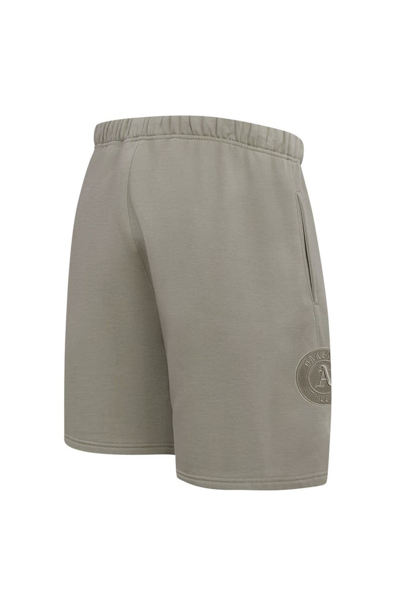 PRO STANDARD Men's Pro Standard Pewter Oakland Athletics Neutral Fleece Shorts, Alternate, color, Pewter