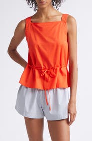 LESET Yoko Drawstring Sleeveless Top