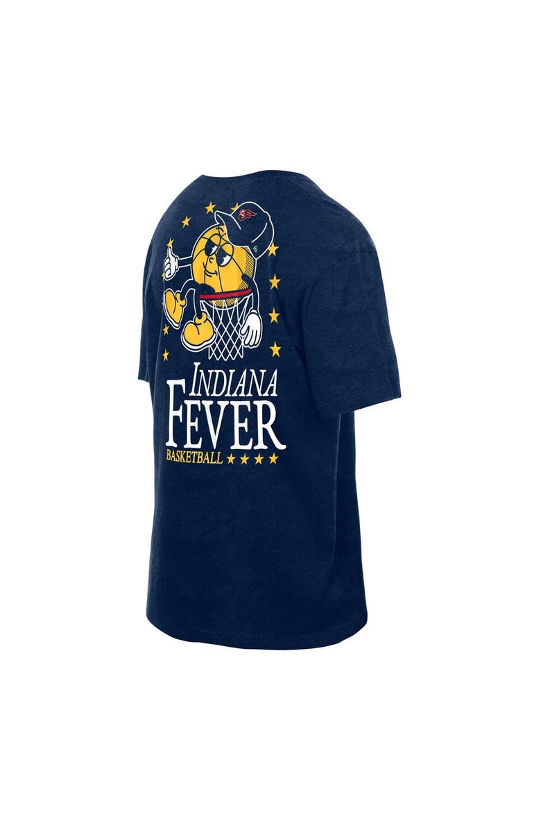 New Era Men's New Era Navy Indiana Fever Old School Sport Enzyme Wash Oversized T-Shirt, Alternate, color,