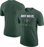 Nike Men's Nike Hunter Green Milwaukee Bucks Just Do It T-Shirt