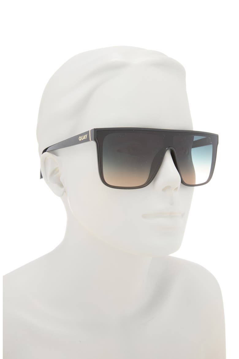 138mm Nightfall Medium Shield Sunglasses, Alternate, color, BLACK/TAUPE