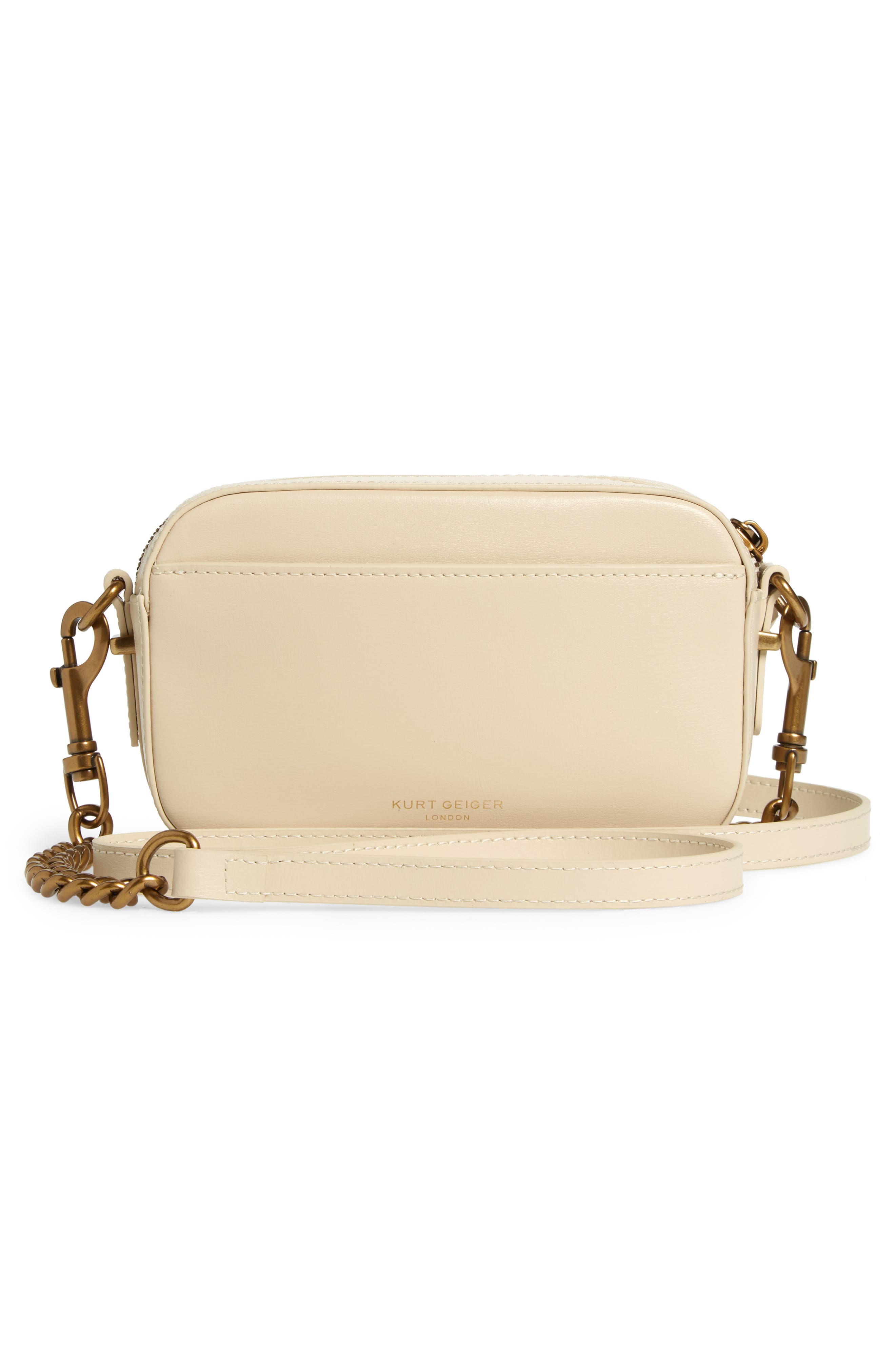 Kurt Geiger London Crystal Butterfly Leather Crossbody Bag, Alternate, color, 