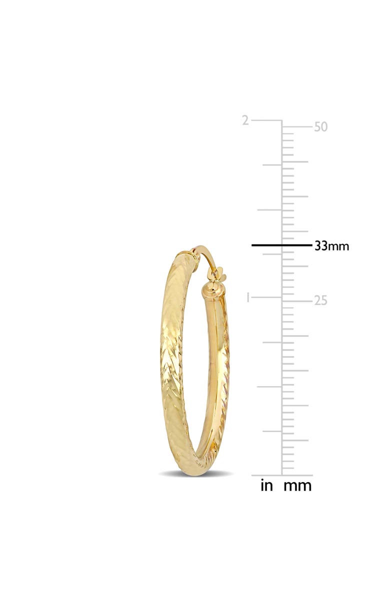 Julianna B. Textured Hoop Earrings 10k Yellow Gold, Alternate, color,