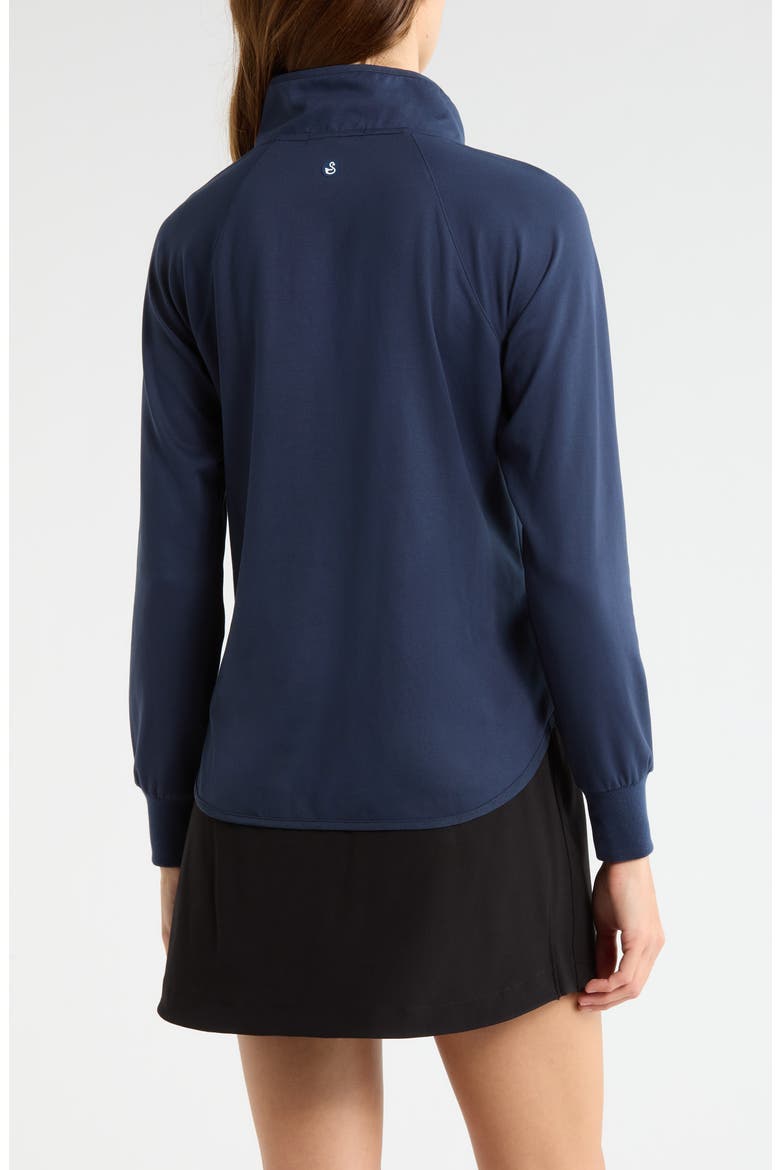 Ellis Mixed Media Pullover, Alternate, color, NAVY