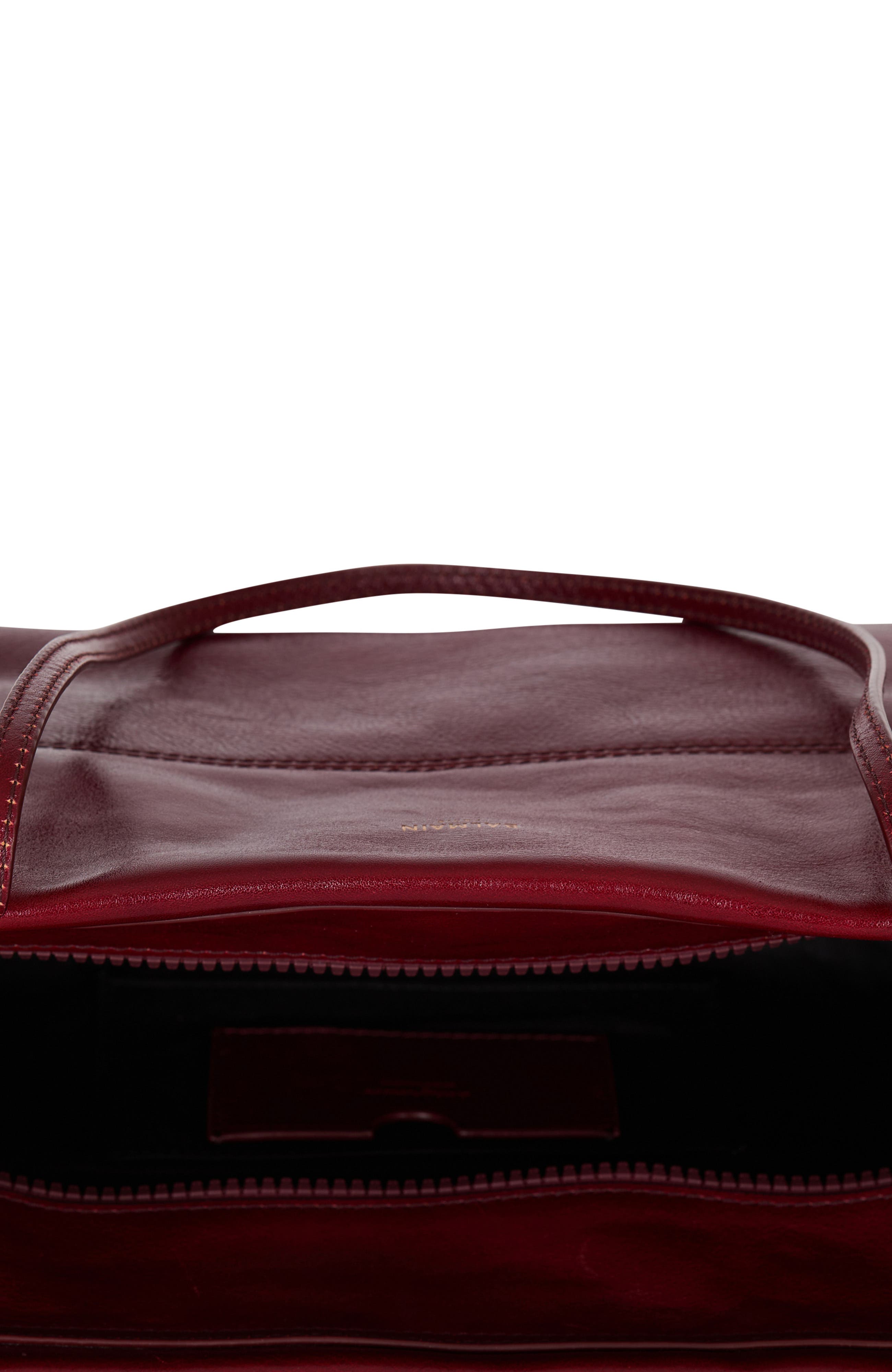 Balmain Small Track Zips Calfskin Tote Bag In Brown, Alternate, color, 