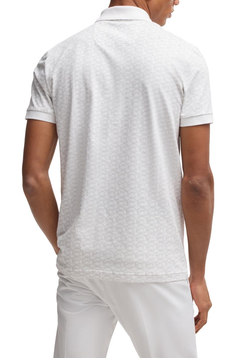 Paddy Geo Print Cotton Polo, Alternate, color, WHITE