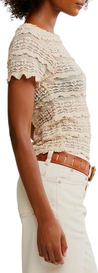 Angelina Mixed Lace Top