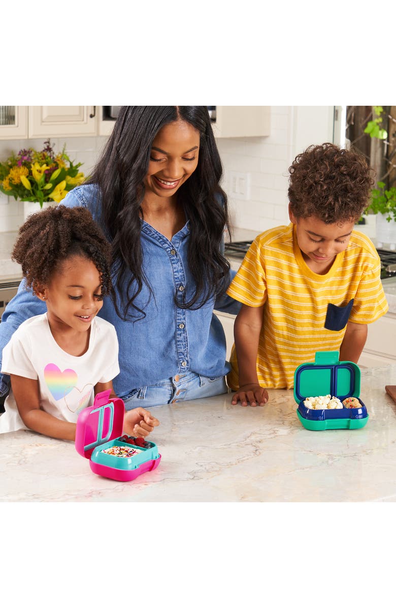 BENTGO Kids' Snack Container - Fuchsia/Teal, Alternate, color, 