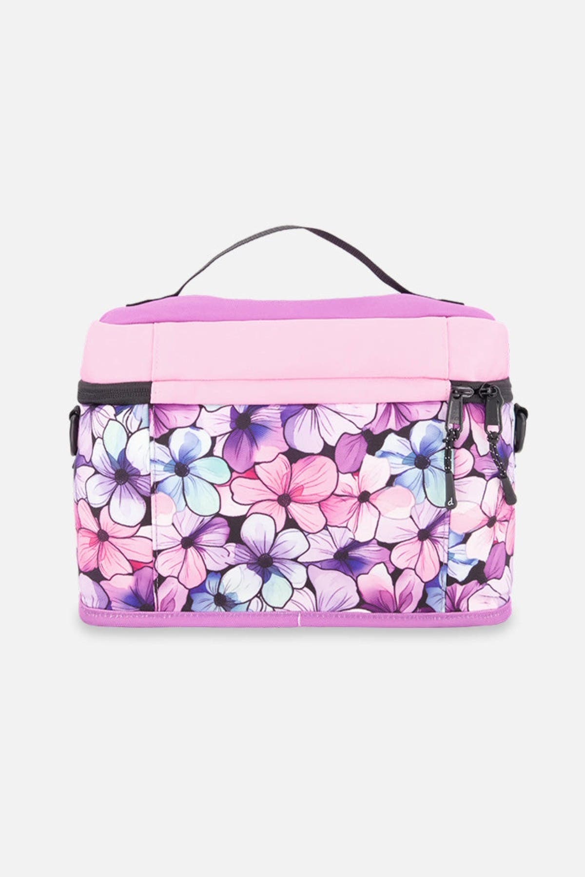Deux par Deux Floral Practical Spacious Organized Lunch Box, Alternate, color, Black Floral Print