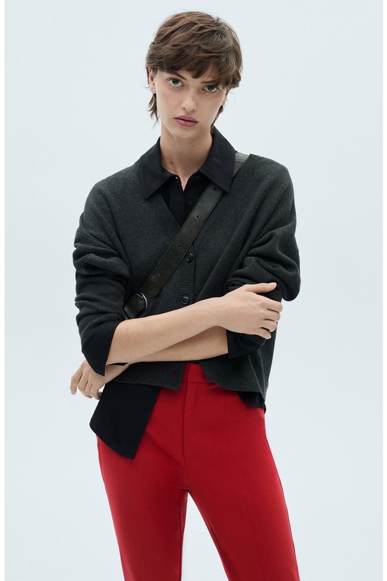 Straight Leg Ankle Pants, Alternate, color, RED