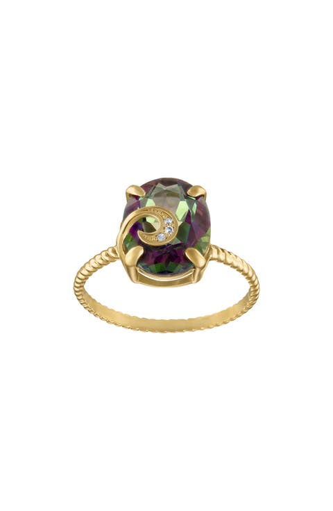 Mystic Topaz & Diamond Ring