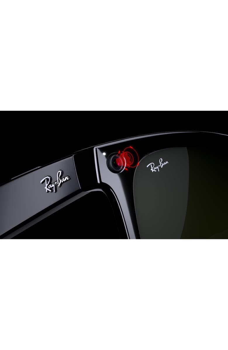 Ray-Ban Stories 48mm Gradient Round Smart Glasses, Alternate, color, 