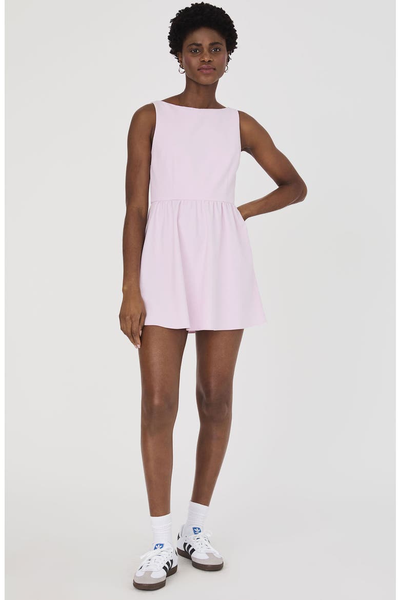 Whisper Boatneck Minidress, Alternate, color, SWEET PINK