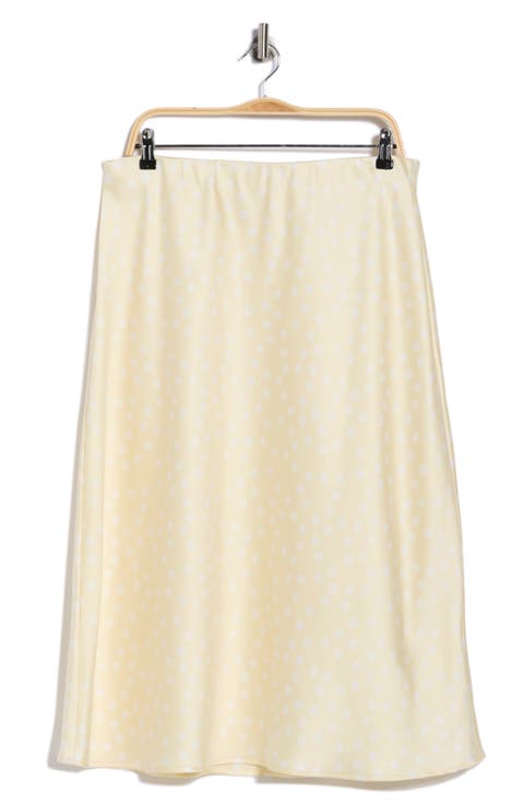 Polka Dot Print Maxi Skirt (Plus)