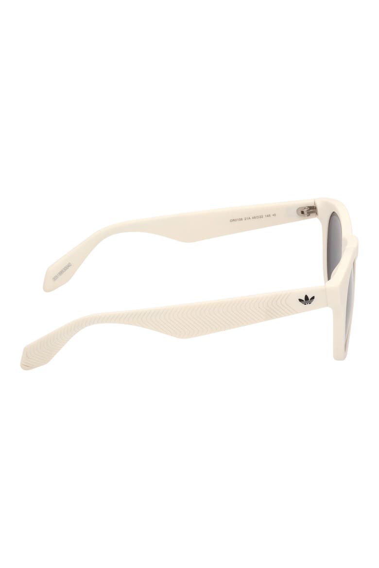 Round Sunglasses, Alternate, color, WHITE/ SMOKE