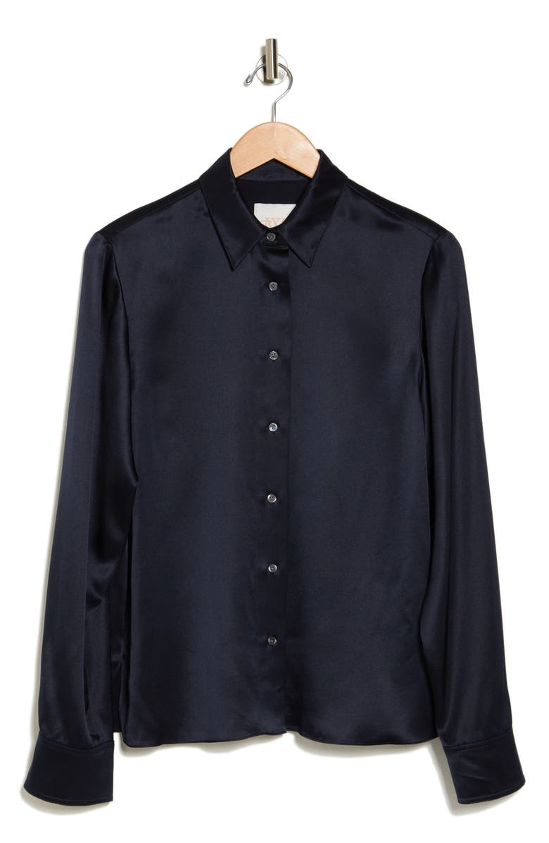 TWP Slim Fit Silk Shirt, Alternate, color, 