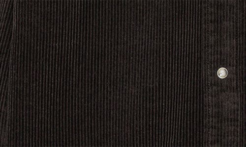 Nn07 Ricky 50004 Organic Cotton Corduroy Snap-up Western Overshirt In Black
