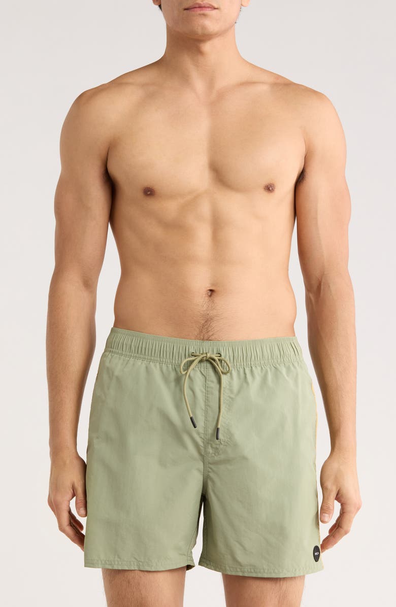 RVCA Breakout Swim Trunks, Main, color, Ranger Green