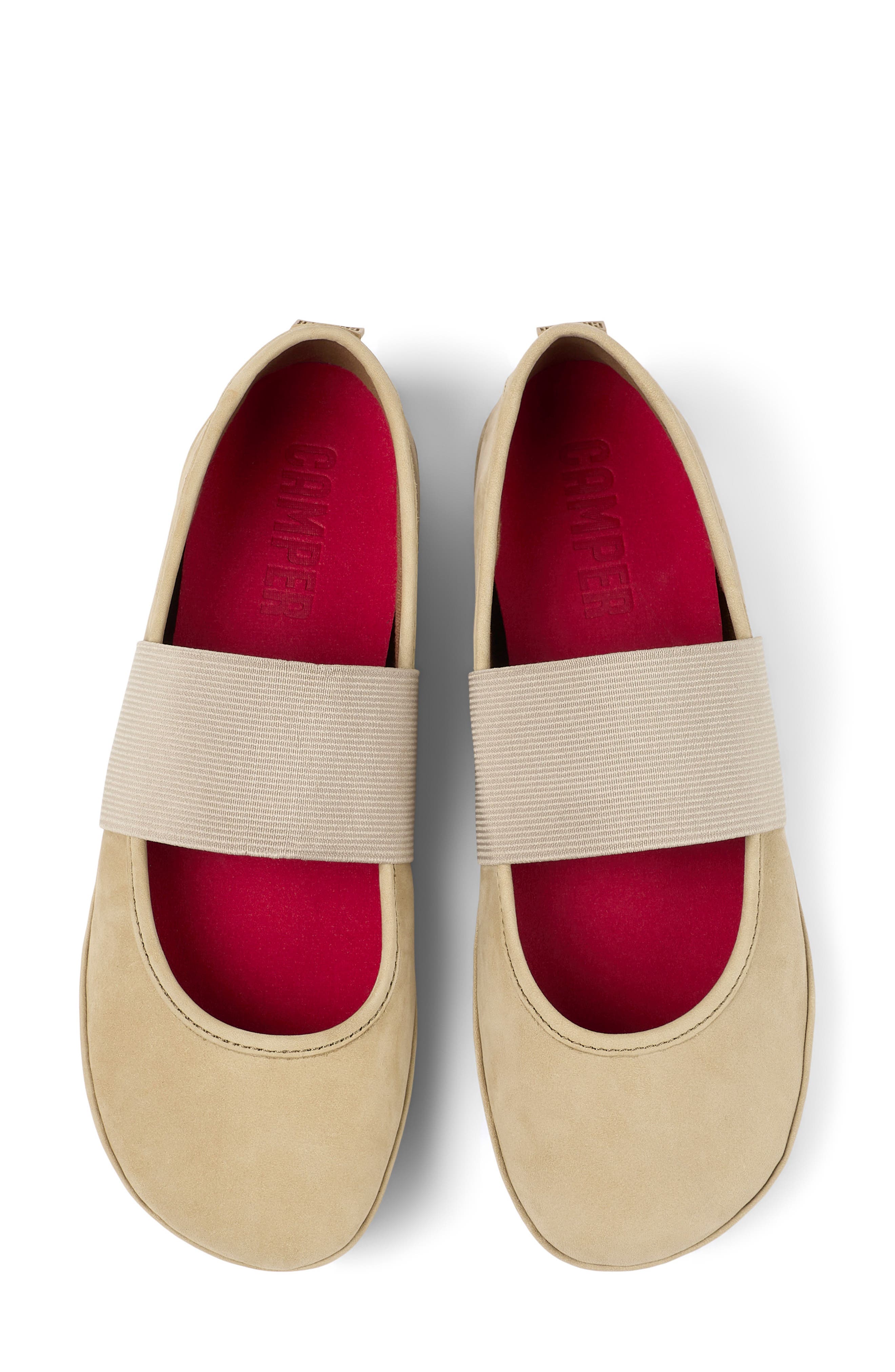 Right Nina Ballerina Flat, Alternate, color, MEDIUM BEIGE