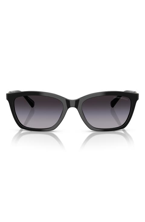 56mm Gradient Cat Eye Sunglasses